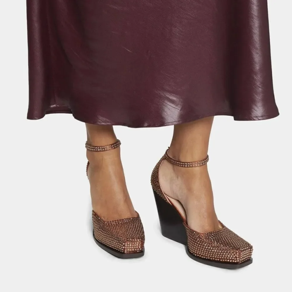 Stella McCartney Cowboy Crystal All Over Heels size 39.5